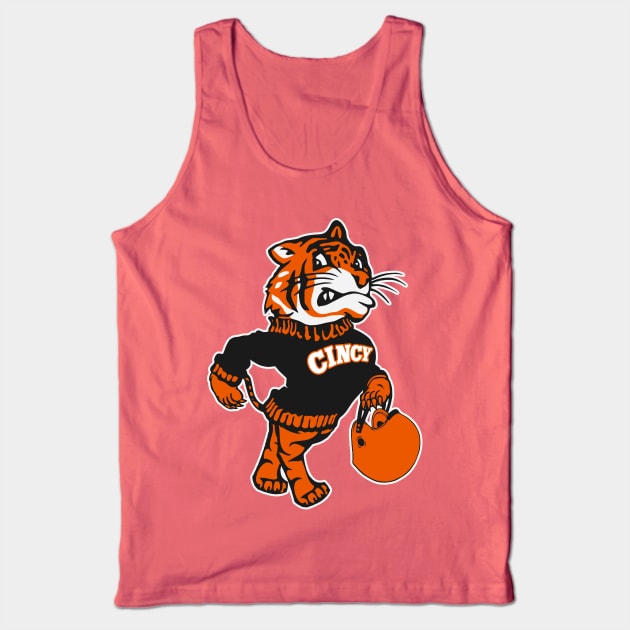 Cincinnati Reimagined Vintage Fighting Mascot Tank Top by darklordpug